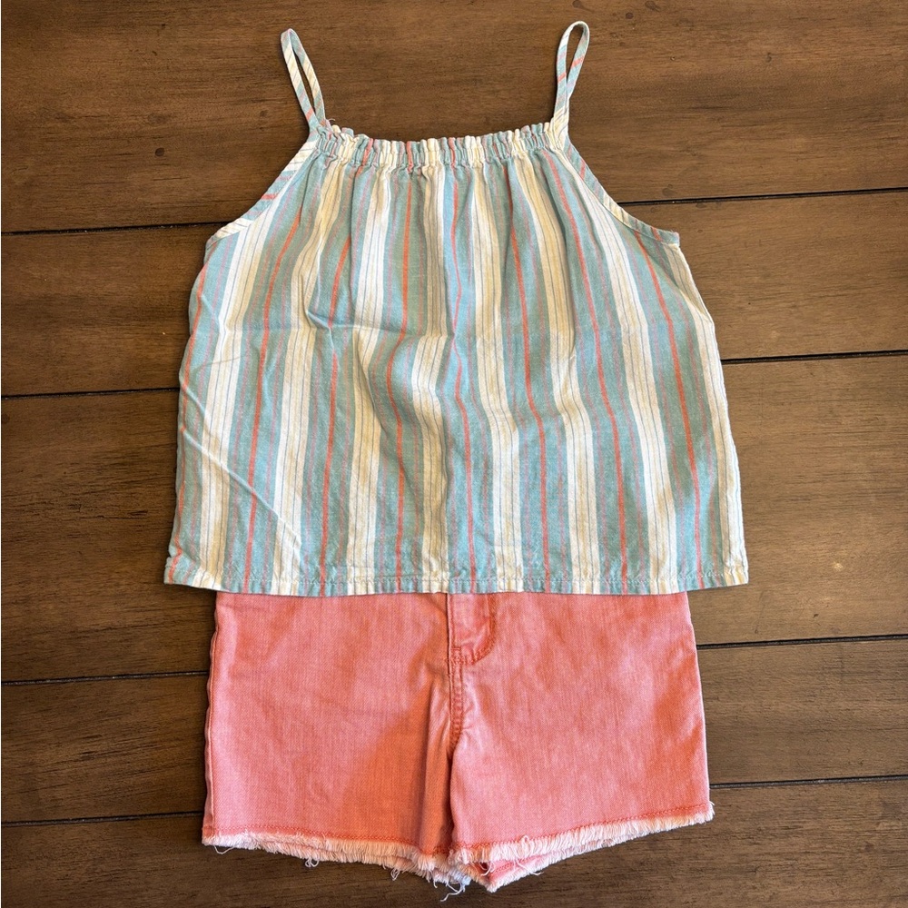 Osh Kosh Girls Striped Tank Top and Shorts Set